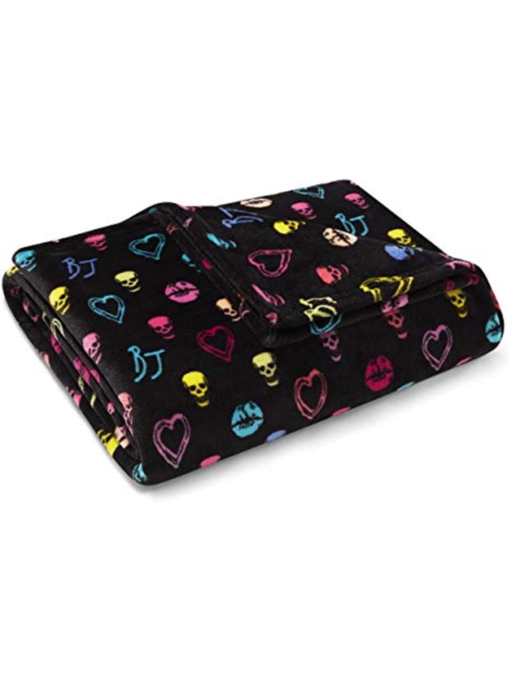 Betsey Johnson Plush Throw Blanket in “Betsey signature” print. NWT